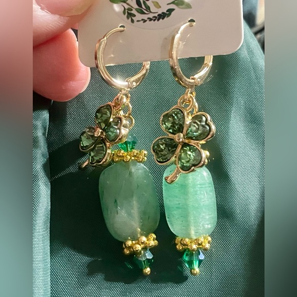 Lucky Clover St. Patrick’s Day Earrings - Picture 4 of 6